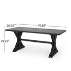Antique Matte Outdoor Aluminium Dining Table with Durable Construction