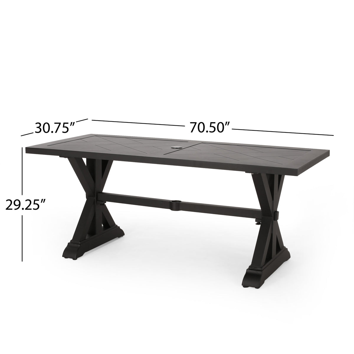 Antique Matte Outdoor Aluminium Dining Table with Durable Construction