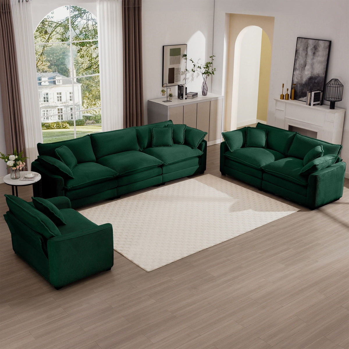 Oversized Deep-Seat Fabric Sofa & Chair Sets