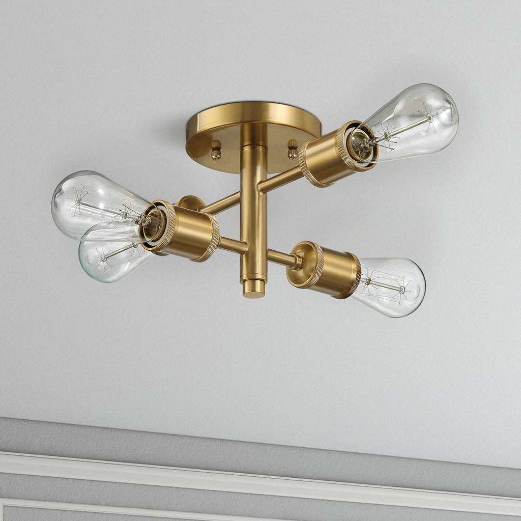 Ephemeral - 4 Lights Semi Flush Mount Ceiling Pendant