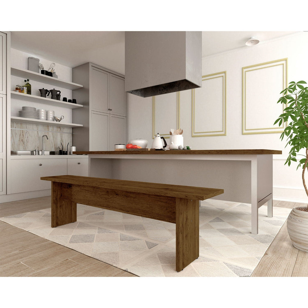 Nomad Dining Bench for 2 Persons with Sturdy Wood Construction - Multiple Colors