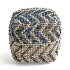 Alina Wool and Cotton Pouf with Polystyrene Filling - Natural