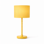 Modern Classic Desk Lamp with Ochre Linen Shade - Ochre
