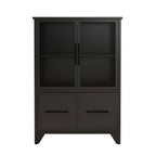 Storage Cabinet With 4 Iron Doors - Black