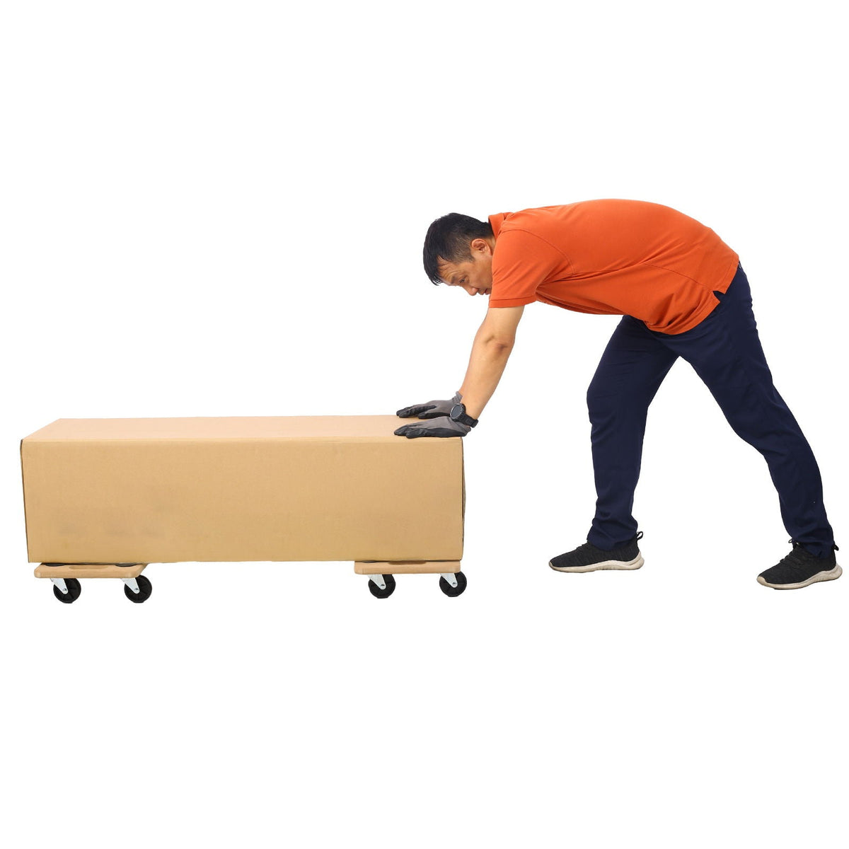 Furniture Moving Dolly, Heavy Duty Wood Rolling Mover with 500 lb Capacity - Natural