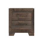 Brown 2 Drawer Nightstand with Functional Storage - Plinz