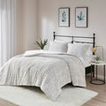Full/Queen Ultra Plush Down Alternative Comforter Set with Chevron Pattern - Ivory