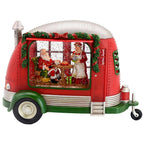 Christmas Camper LED Decor with Water Spinning and Two-Way Switch - Red