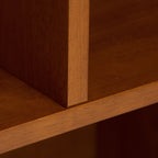 Mid Century Wide Bookcase with Storage Drawers - Multiple Colors