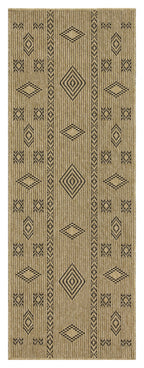 Jute/Black Indoor/Outdoor Area Rug with Polypropylene Durability - 5 ft. 3 in. x 7 ft. 3 in.