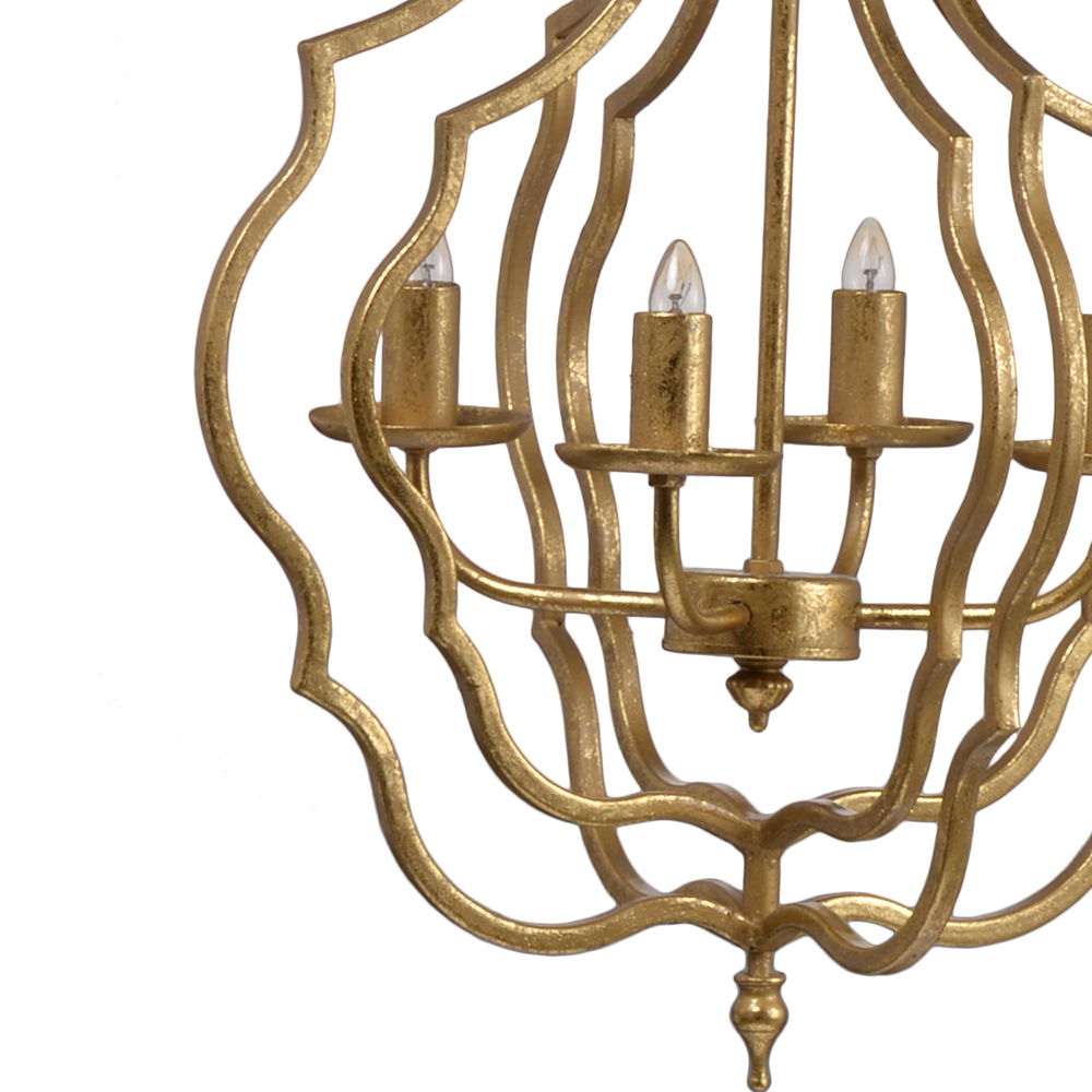 4 Light Chandelier - Adjustable Hanging Light Fixture