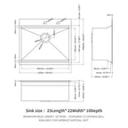 Stainless Steel Drop In Kitchen Sink with Workstation - Gray or Gold