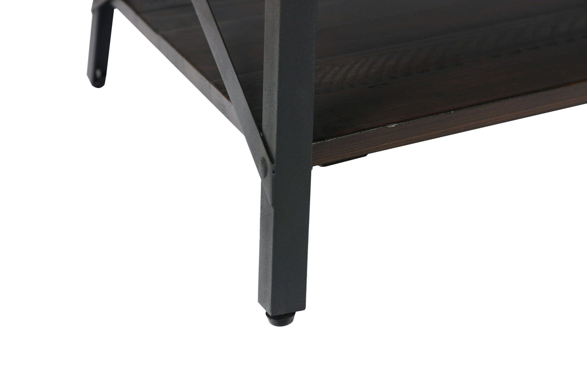 Modern Rustic Style Coffee Table with Spacious Top - Light or Dark Brown