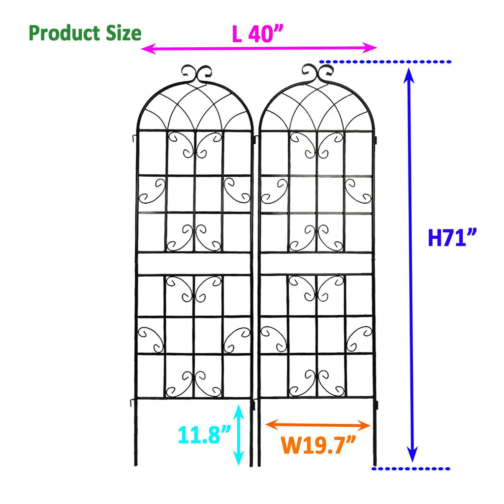 Metal Garden Rustproof Trellis for Climbing Plants – Outdoor Flower Support
