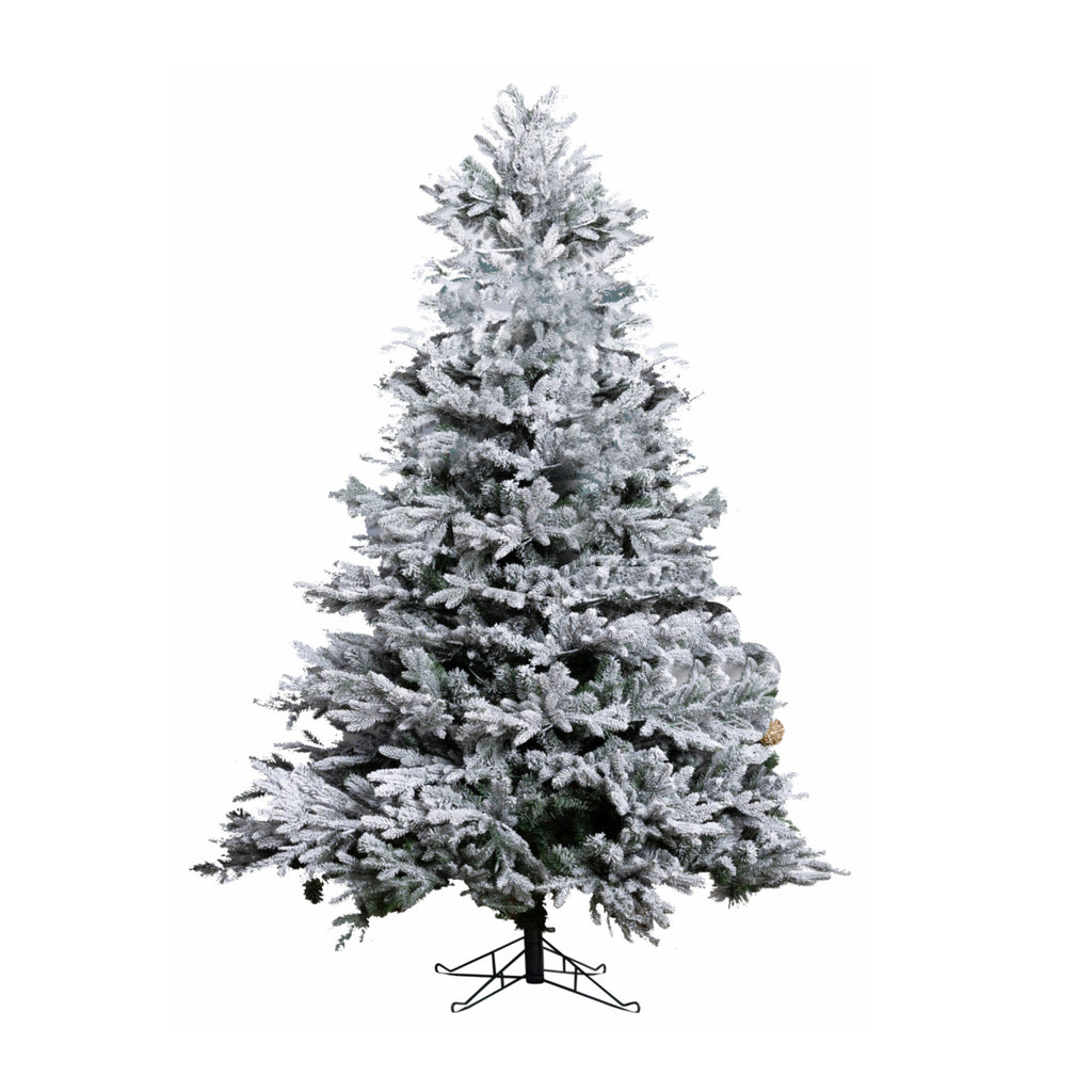 7 Ft Snow-Flocked PE/PVC Hybrid Christmas Tree