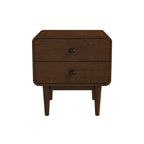 Alexa Night Stand with Solid Wood Construction - Brown