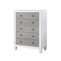Katia Weathered Chest White Transitional Accent Chest with Smooth Drawer Operation - White