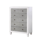 Katia Weathered Chest White Transitional Accent Chest with Smooth Drawer Operation - White