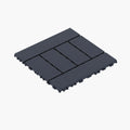 H Style Interlocking Deck Tiles with Anti-Slip Design - Dark Gray or Dark Brown
