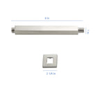 Premium 8" Ceiling Mounted Shower Arm with Flange - Black or Gray