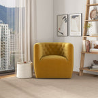 Ergonomic Design Swivel Chair with Tufted Accent - Multiple Colors