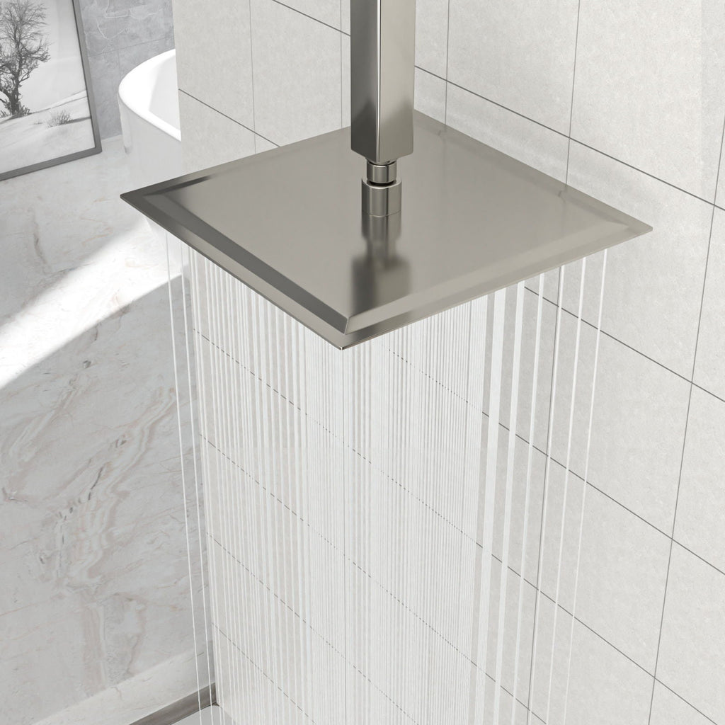 10" Square Rainfall Shower Head with 360° Adjustability – Multiple Colors