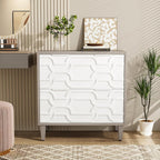 2 Drawer Lateral File Cabinet with Dual-Space Drawers - Gray / White