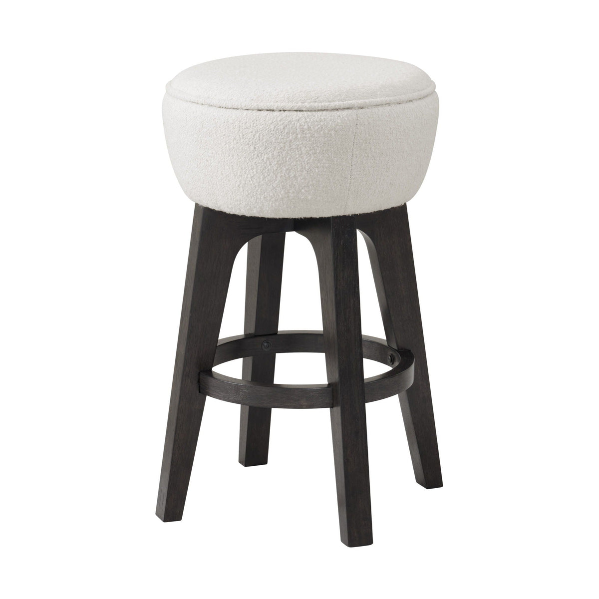 Backless Bar Stools with Soft Cushion - Set of 2 - Brown