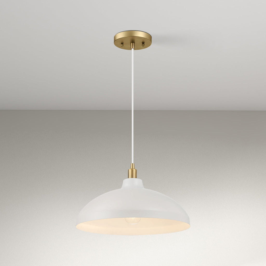 Astral Single Light Pendant Lamp For Entrance Kitchen Island - Gold / White