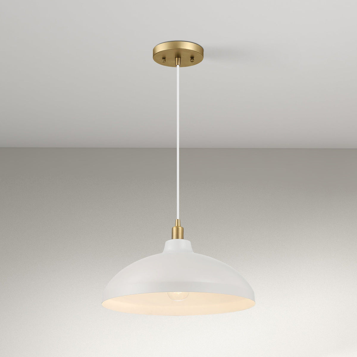 Astral Single Light Pendant Lamp For Entrance Kitchen Island - Gold / White