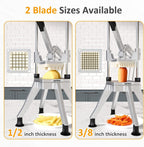 Commercial French Fry Cutter with Replaceable Blades - Aluminum