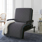 Adjustable Sleep To Stand Bed with Lift Assist and Memory Foam Mattress - Dark Gray