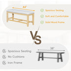 Natural Solid Wood Extendable Dining Set with Bench Seating - 6 Piece