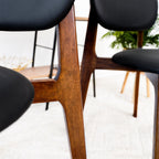 Kelsey Stylish Dining Chair Set of 2 with Solid Wood Construction - Black or Light Brown