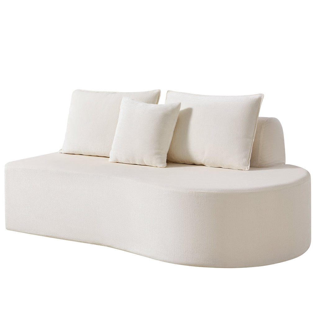 Modern Curved Modular Sectional Sofa with Modular Design - 138.6" Wide