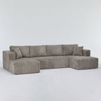 U-Shape Modular Sectional Sofa with Modular Design - Corduroy
