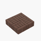 H Style Interlocking Deck Tiles with Anti-Slip Design - Dark Gray or Dark Brown