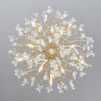 8-Light Crystal Chandelier with Gold Finish and Crystal Accents - Gold