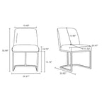 Serena Dining Chair with Geometric Metal Base - Available in Multiple Colors