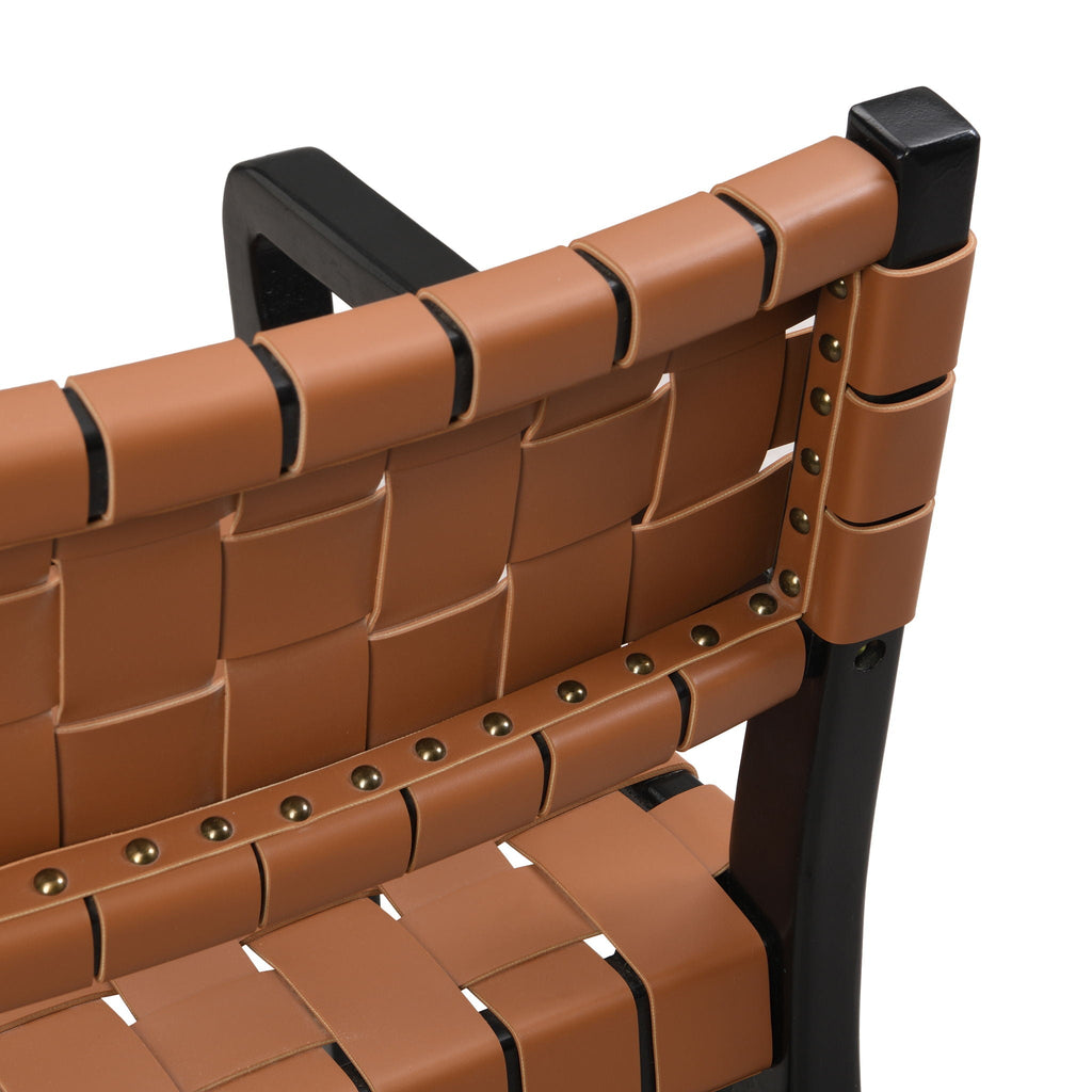 Modern Upholstered Dining Chair with Ergonomic Comfort - Black or Light Brown