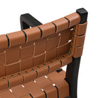 Modern Upholstered Dining Chair with Ergonomic Comfort - Black or Light Brown
