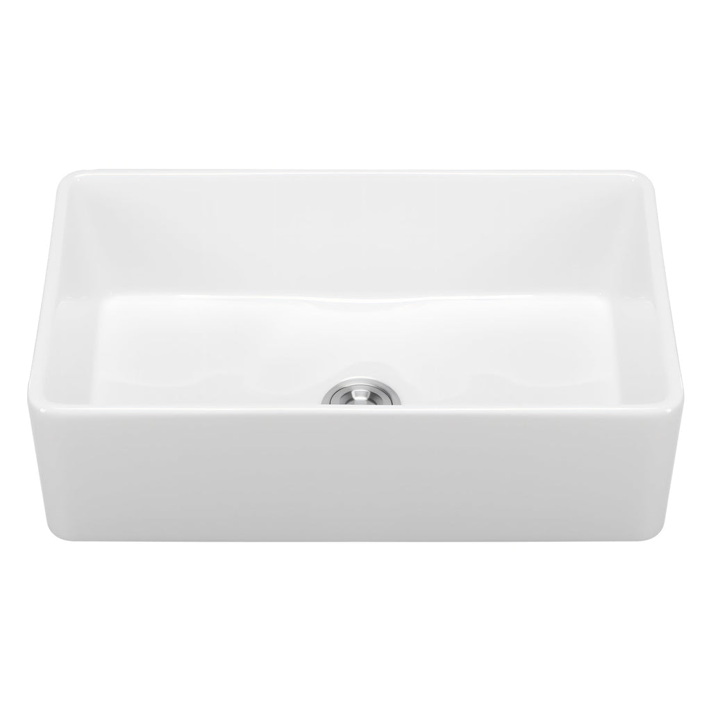 Farmhouse Sink Undermount Kitchen Single Bowl with Extra-Large Basin - White