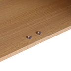 Bathroom Vanity Set with Resin Countertop Sink and 2 Doors - Light Brown Oak