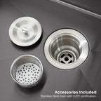 Stainless Steel Kitchen Sink with Single Bowl Undermount - Satin Finish