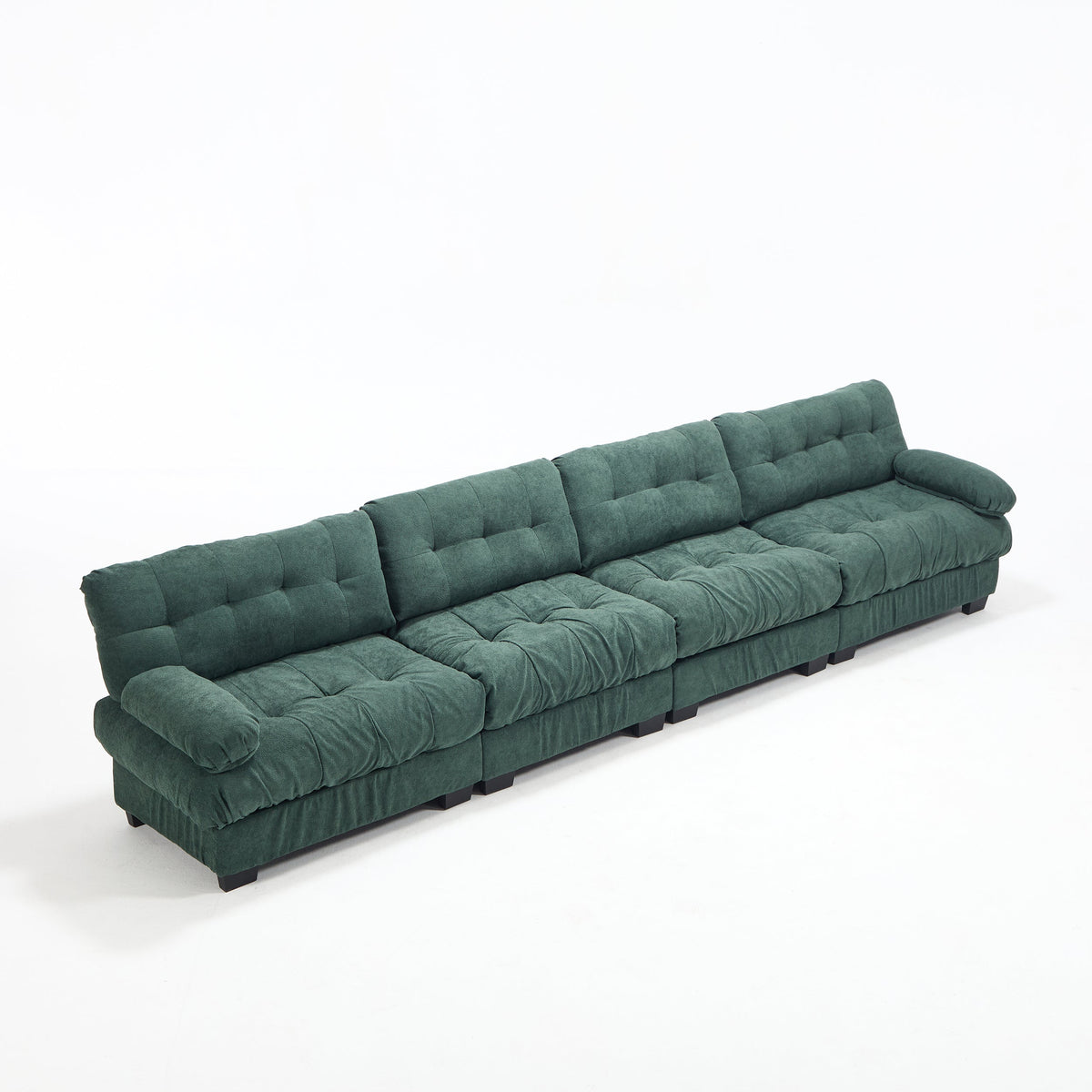 Modular Sectional Sofa Cloud Couch with Deep Seating - Light Flannelette