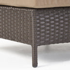Pt Limon Modern Outdoor Single Sofa with Iron Frame – Pearl Silver or Light Brown