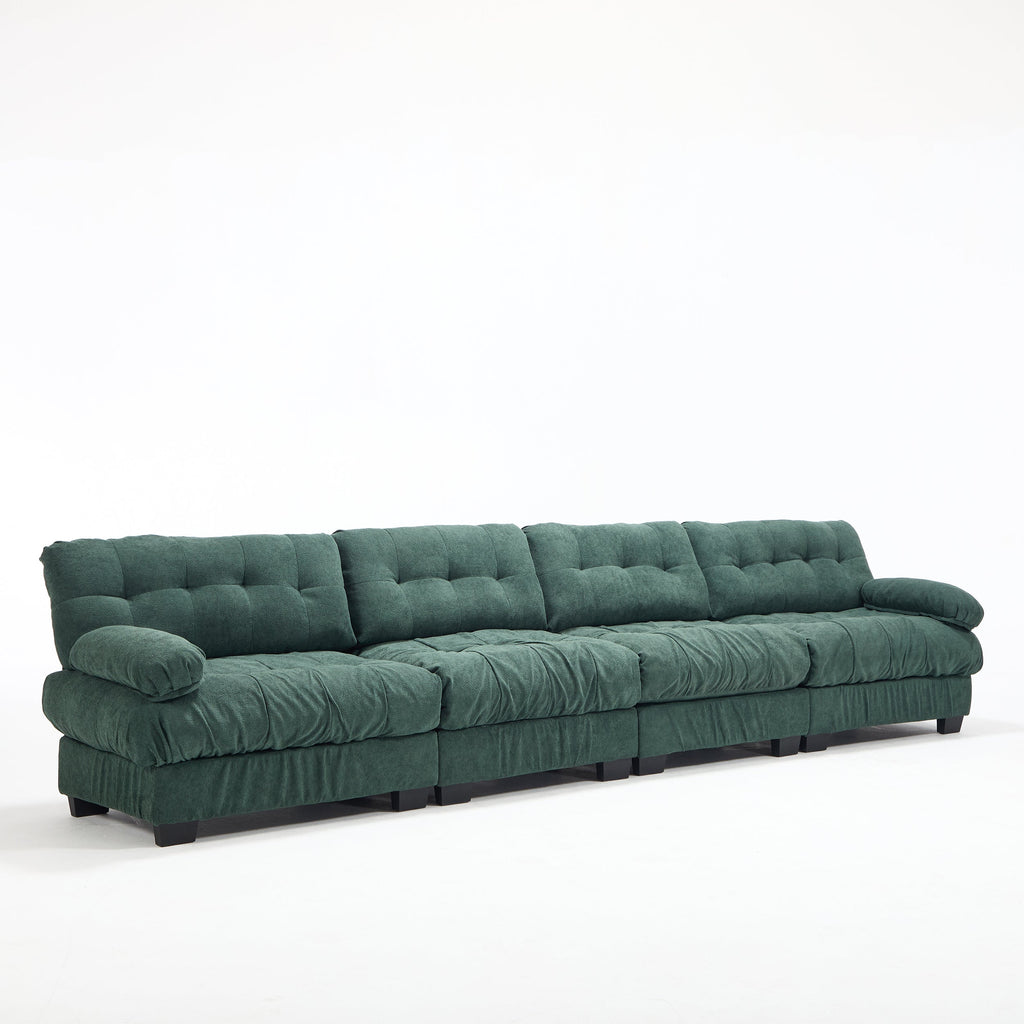 Modular Sectional Sofa Cloud Couch with Deep Seating - Light Flannelette