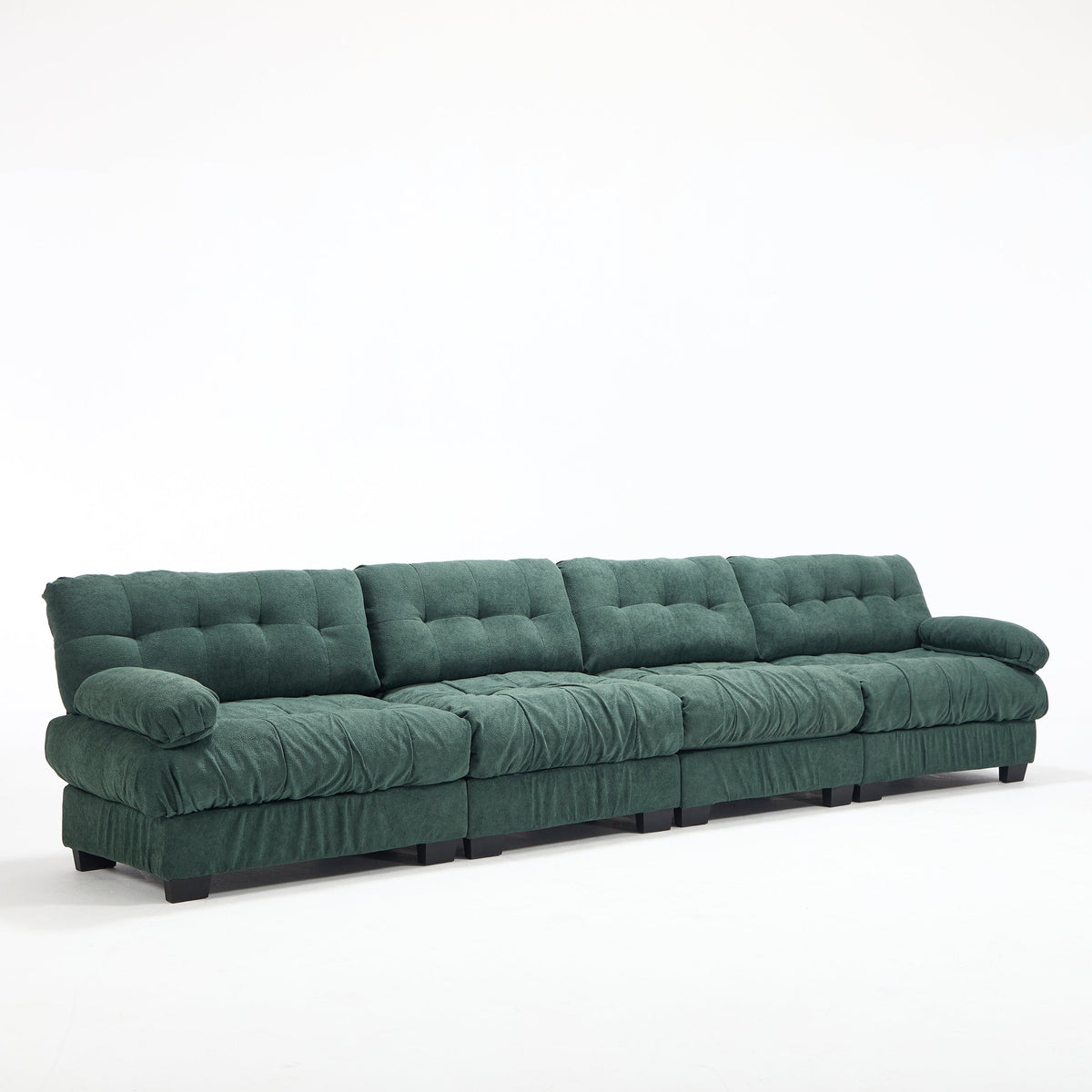 Modular Sectional Sofa Cloud Couch with Deep Seating - Light Flannelette