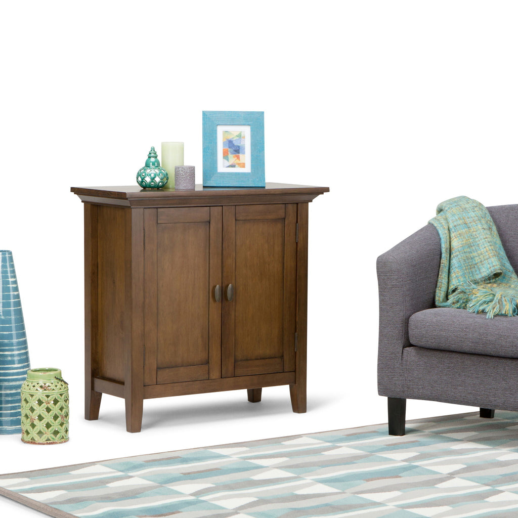 Handcrafted Low Storage Cabinet with Adjustable Shelves - Multiple Colors