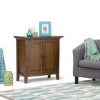 Handcrafted Low Storage Cabinet with Adjustable Shelves - Multiple Colors